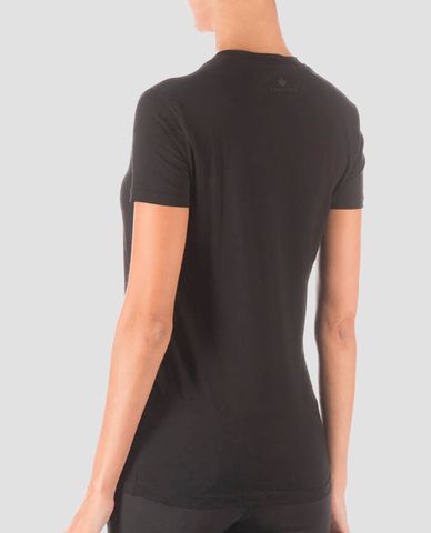  DSQUARED2 - Áo thun nữ cổ chữ V không họa tiết 