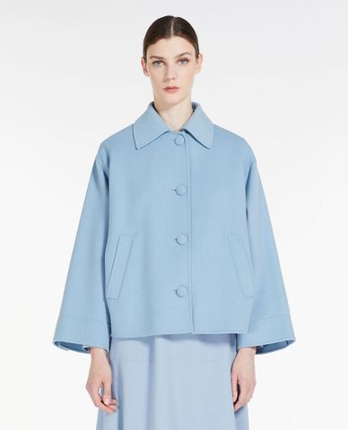  WEEKEND MAX MARA - Áo khoác dạ nữ lông cừu dáng ngắn Canneti 