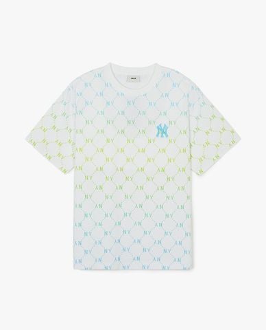  MLB - Áo thun unisex cổ tròn tay ngắn Jacquard Dia Monogram 