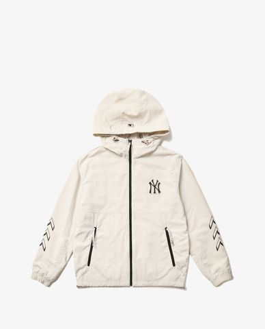  MLB - Áo hoodie phối zip Simbol Sleeve Logo 