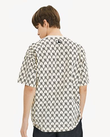  MLB - Áo thun tay ngắn cổ tròn Monogram Graphic 