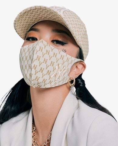  MLB - Khẩu trang vải phối họa tiết monogram cá tính 
