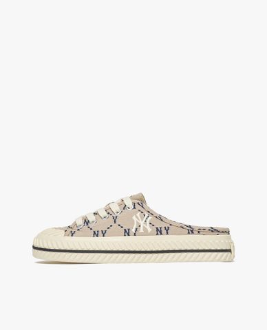  MLB - Giày mules unisex đế bệt thời trang Playball Dia Monogram 