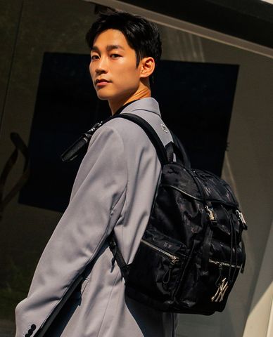  MLB - Balo chữ nhật Monogram Nylon Jacquard 