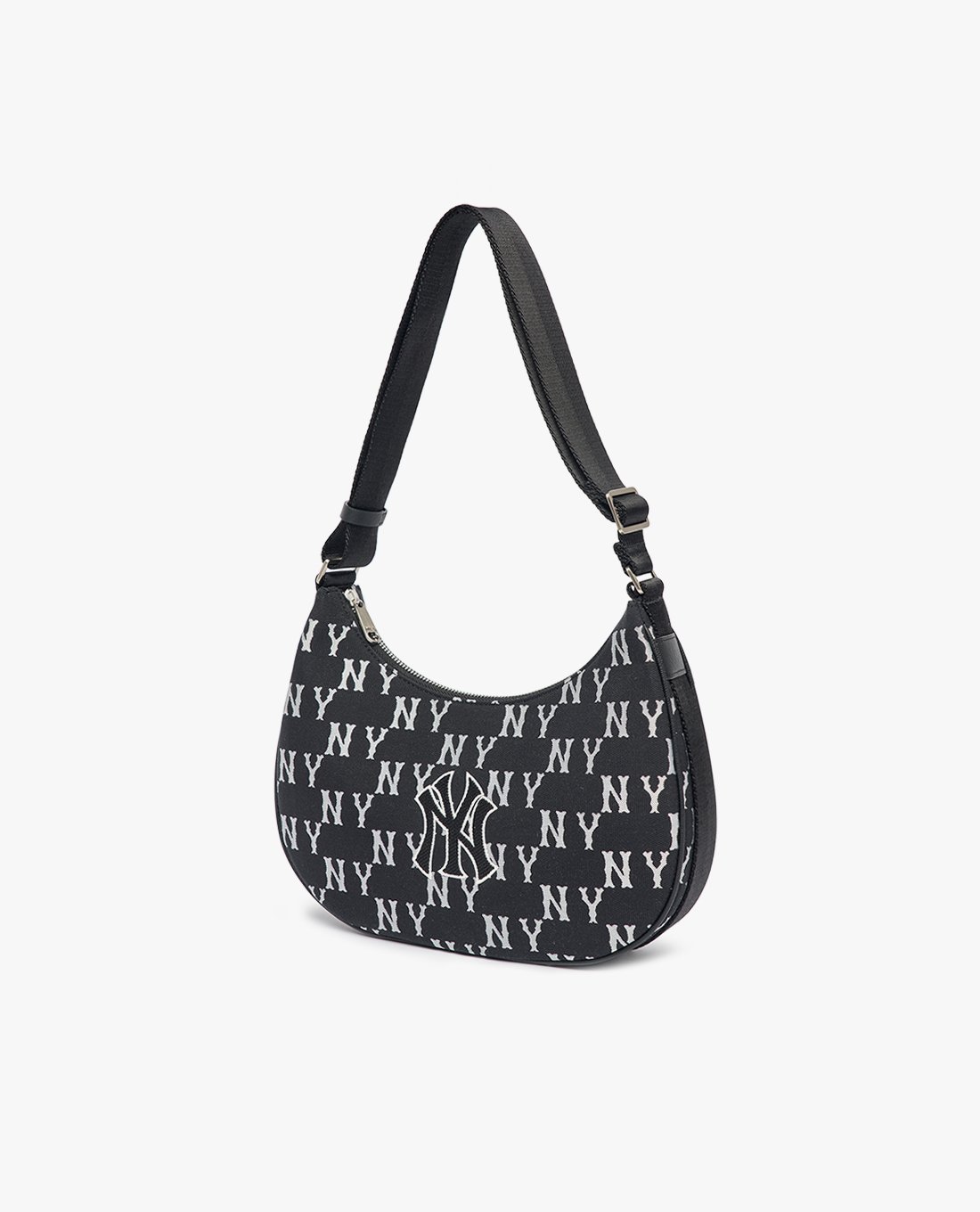 MLB - Túi đeo vai nữ chữ nhật Big Classic Monogram Jacquard Hobo