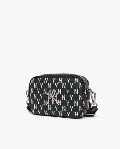  MLB - Túi đeo chéo chữ nhật Classic Monogram PU Emboss Mini 