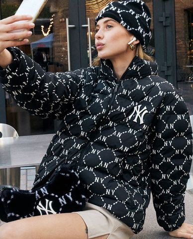  MLB - Áo khoác phao tay dài Diamond Monogram Mid Light 