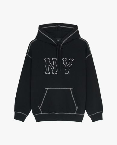  MLB - Áo hoodie unisex tay dài phối mũ Basic Coopers Logo Overfit 