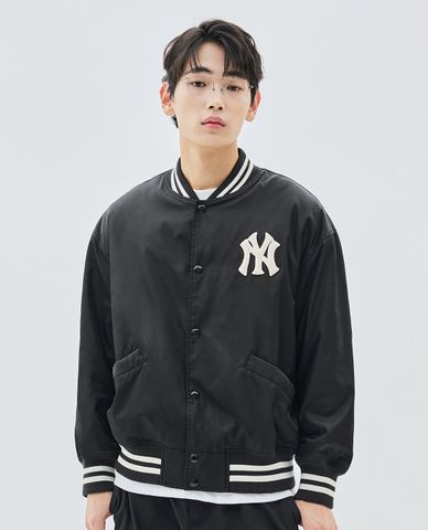  MLB - Áo khoác bóng chày unisex phối nút cài Nylon Basic 