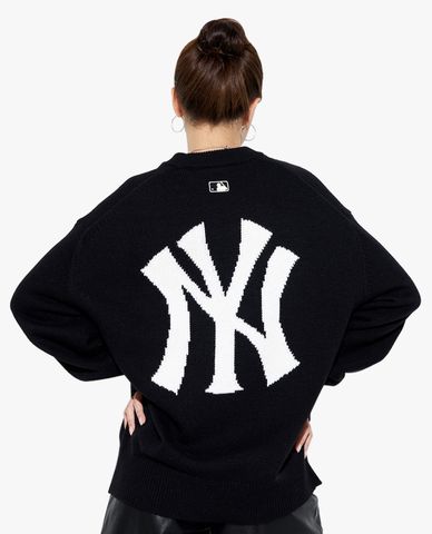  MLB - Áo sweater phom suông tay dài Basic Big Logo Overfit 