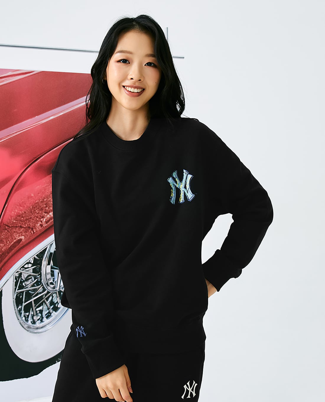 MLB - Áo sweatshirt unisex cổ tròn tay dài Basic