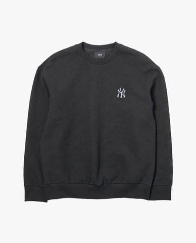  MLB - Áo sweatshirt cổ tròn tay dài Jacquard Monogram 