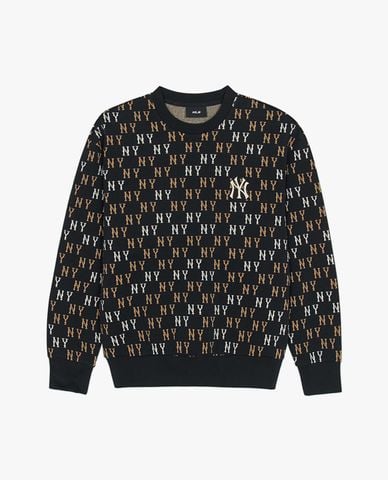  MLB - Áo sweatshirt unisex cổ tròn tay dài Classic Monogram Jaquard 
