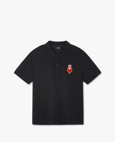  MLB - Áo polo unisex cổ bẻ tay ngắn Heart New York Yankees 
