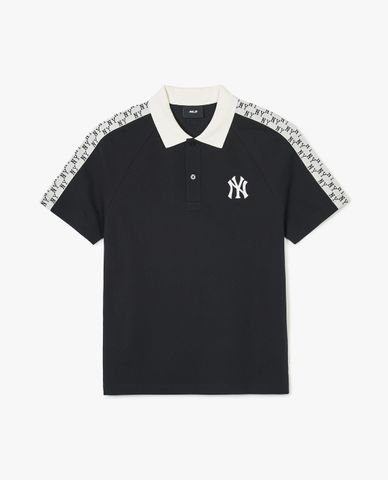  MLB - Áo polo unisex cổ bẻ tay ngắn Monogram Part Pattern Collar 