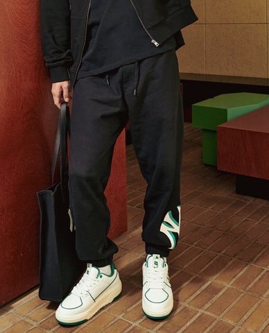  MLB - Quần jogger unisex lưng thun Basic Mega Logo Loose Fit 