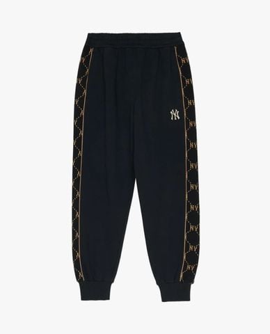  MLB - Quần jogger unisex lưng thun Jacquard Dia Monogram 