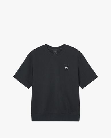  MLB - Áo thun unisex cổ tròn tay ngắn phối logo nhỏ New York Yankees 