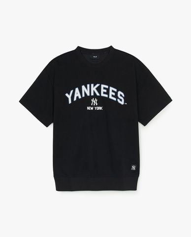 MLB - Áo thun unisex cổ tròn tay ngắn Varsity Lettering 