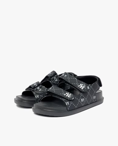  MLB - Giày sandals unisex đế thấp quai ngang Chunky Diamond Monogram 