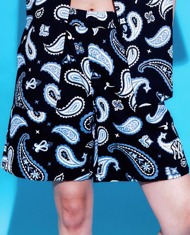  MLB - Quần shorts unisex ống rộng Paisley Part 5 Woven 