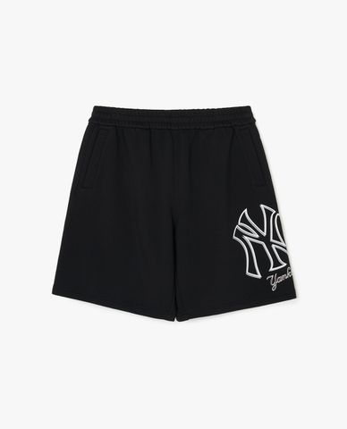  MLB - Quần shorts unisex ống rộng lưng thun Basic Megalogo 