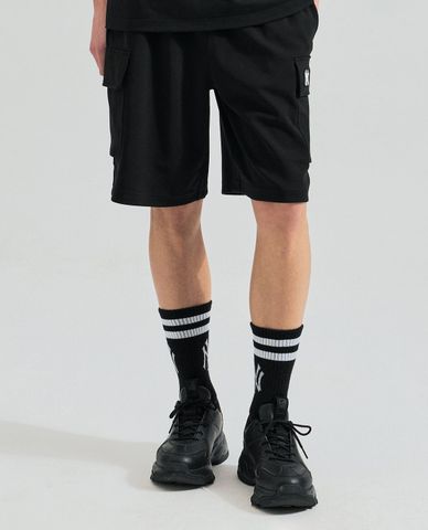  MLB - Quần short unisex ống rộng lưng thun Basic Small Logo 