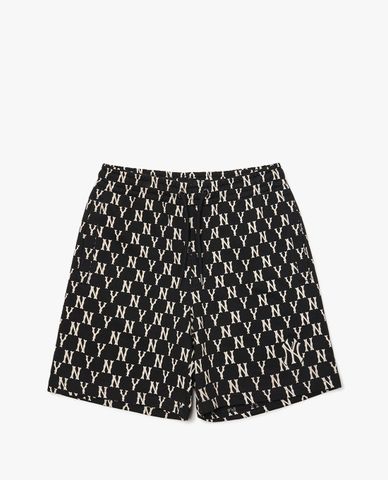  MLB - Quần shorts lưng thun Monogram Allover 