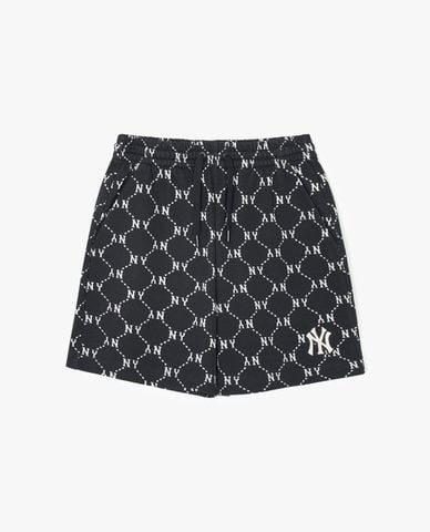  MLB - Quần short unisex ống rộng lưng thun Diamond Monogram Jacquard 