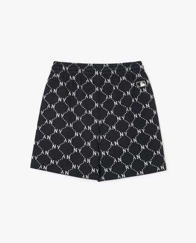  MLB - Quần short unisex ống rộng lưng thun Diamond Monogram Jacquard 