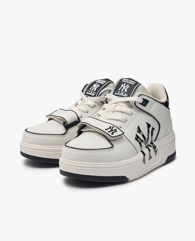  MLB - Giày sneakers unisex cổ thấp Chunky Liner Mid Heel Classic Monogram 