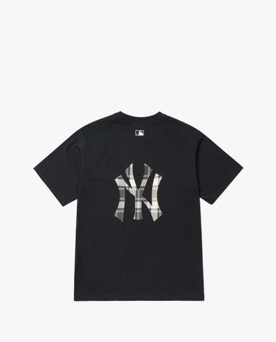  MLB - Áo thun phom suông ngắn tay Check Back Big Logo 