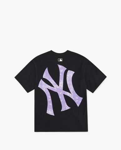  MLB - Áo thun phom suông ngắn tay Paisley Mega Logo 