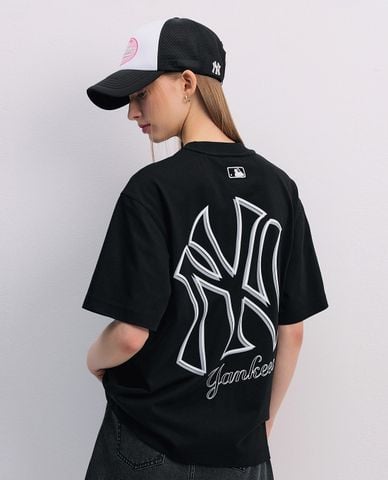  MLB - Áo thun unisex cổ tròn tay ngắn Basic Mega Logo 
