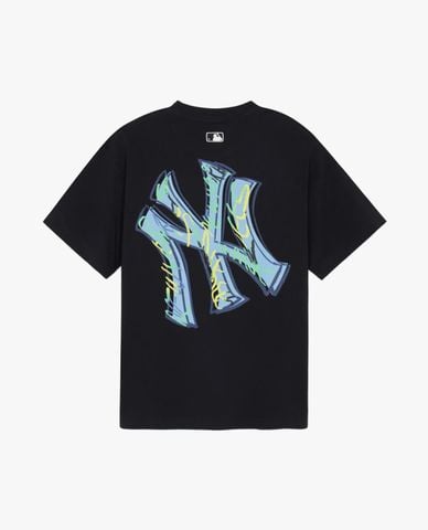  MLB - Áo thun unisex cổ tròn tay ngắn Basic Colorful Mega Logo 