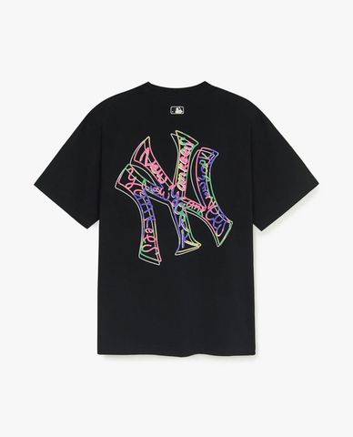  MLB - Áo thun unisex cổ tròn tay ngắn Basic Street Logo 