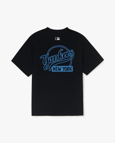  MLB - Áo thun unisex cổ tròn tay ngắn Basic Street Cursive 