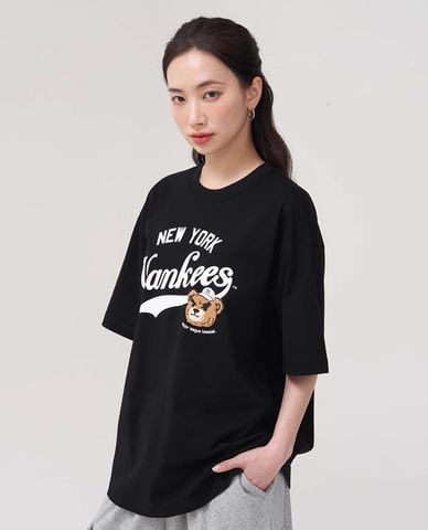  MLB - Áo thun unisex cổ tròn tay ngắn Letter Mega Bear 