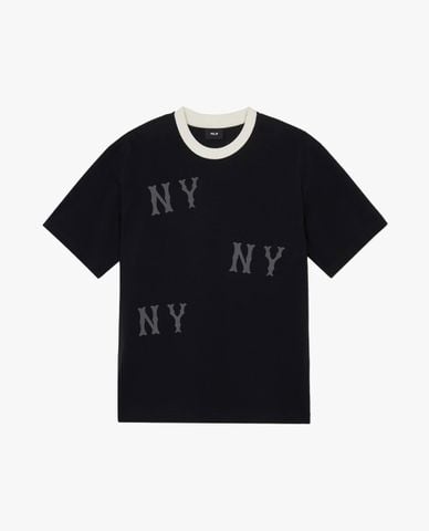  MLB - Áo thun unisex cổ tròn tay ngắn Megagram 