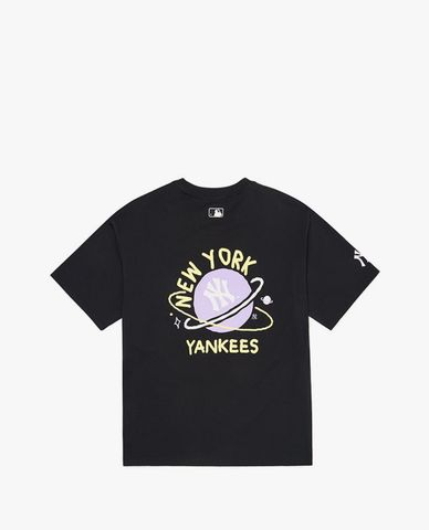  MLB - Áo thun cổ tròn ngắn tay LIKE Planet Back Logo Overfit 