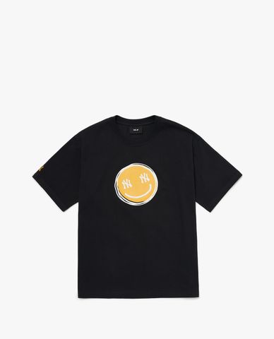  MLB - Áo thun unisex cổ tròn tay ngắn Smile 