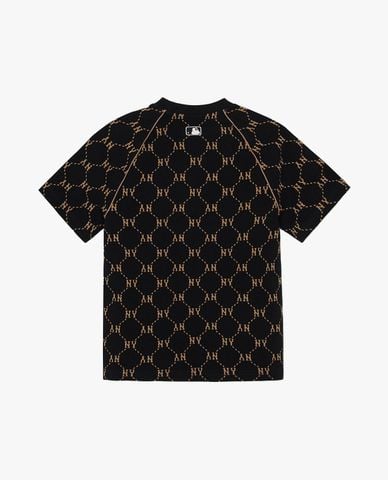  MLB - Áo thun unisex cổ tròn tay ngắn Jacquard Dia Monogram 