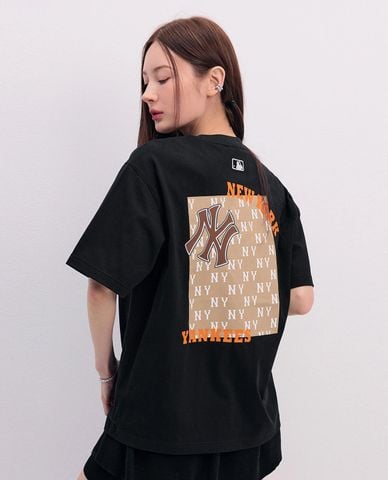  MLB - Áo thun unisex cổ tròn tay ngắn Mono Overfit 