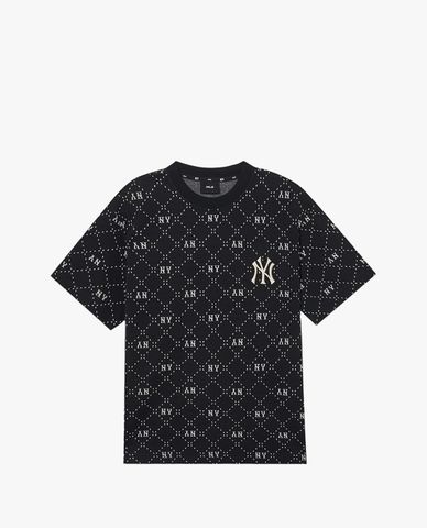  MLB - Áo thun unisex cổ tròn tay ngắn Dia Monogram Jacquard 