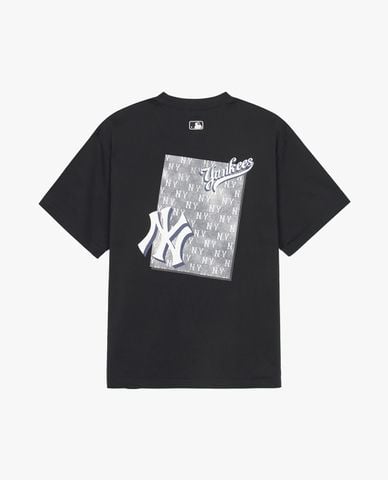  MLB - Áo thun unisex cổ tròn tay ngắn hiện đại Vintage Monotive 