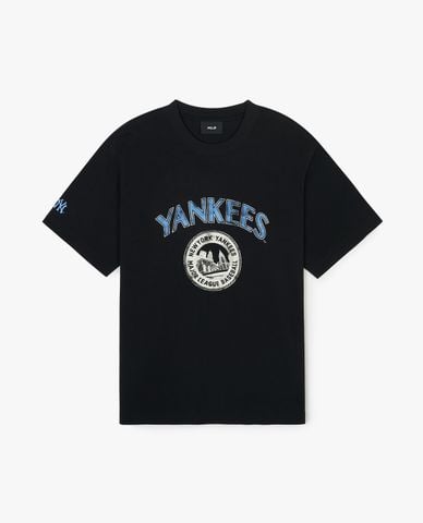  MLB - Áo thun unisex cổ tròn tay ngắn Vintage CityLife Graphic 