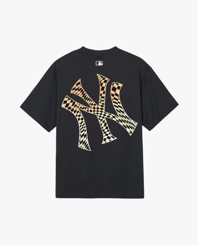  MLB - Áo thun unisex cổ tròn tay ngắn Checkerboard Big Lux 