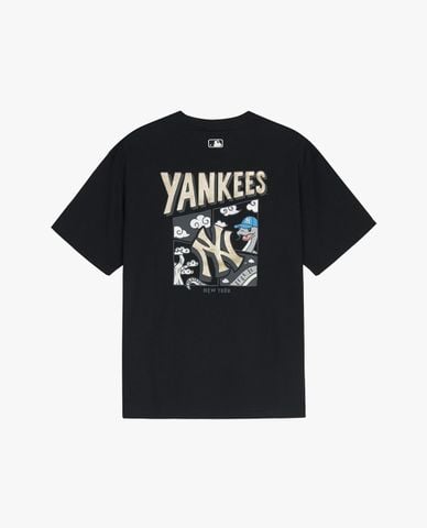  MLB - Áo thun unisex cổ tròn tay ngắn New Year Snake Cartoon Graphic 