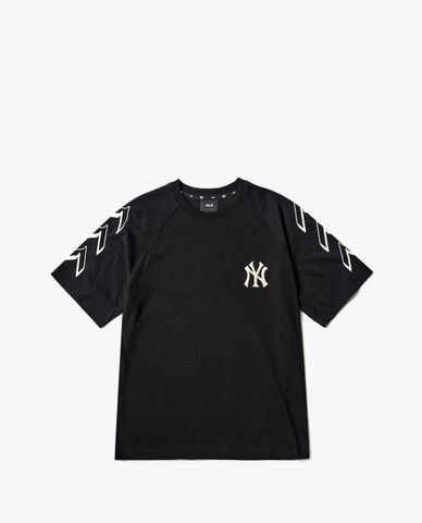  MLB - Áo thun cổ tròn ngắn tay phom suông hiện đại 