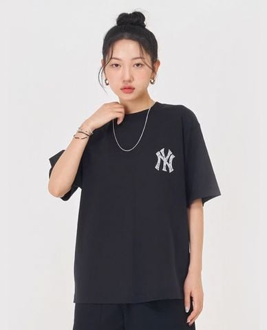  MLB - Áo thun unisex cổ tròn tay ngắn Illusion Big Lux Overfit 